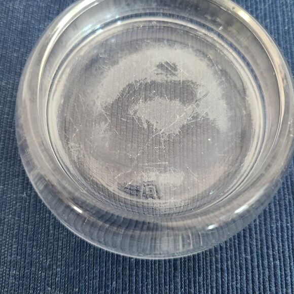 Hazel Atlas Vintage 1940s Glass Furniture Coaster Wood Floor Carpet Protector - Picture 12 of 16